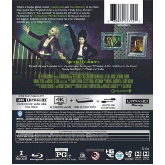 Beetlejuice 4K UHD Blu-ray  NEW - Picture 3 of 3